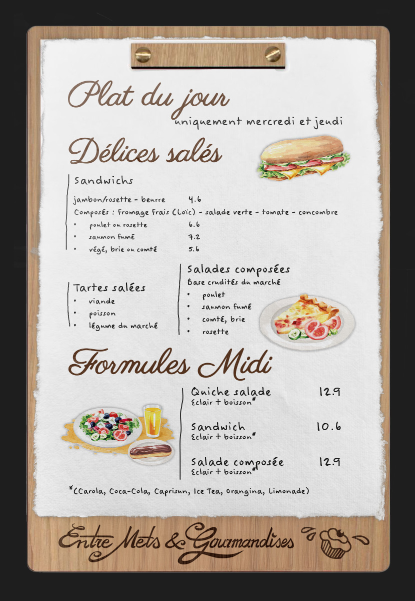 Entre Mets & Gourmandises - détail